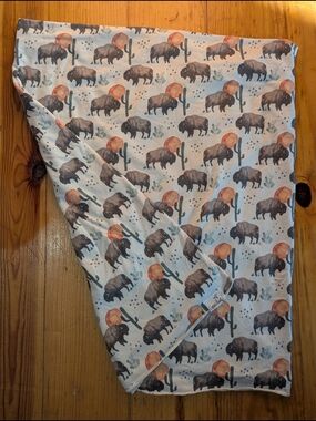 Copper Pearl Bison/Buffalo Sunset Swaddle Blanket